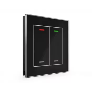 MDT Glass Push-button II Light 2πλό RGBW Μαύρο BE-GTL20S.01S
