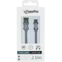 PowerRay Καλώδιο δεδομένων USB σε Micro-USB, 2 m, Ύφασμα γκρι, Blister PR-DCUM200TGY