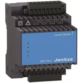 Janitza 800-CT8-A Πολυκαναλικό module μέτρησης ρεύματος, 8 κανάλια, 1A/5A, ράγα DIN 5231230