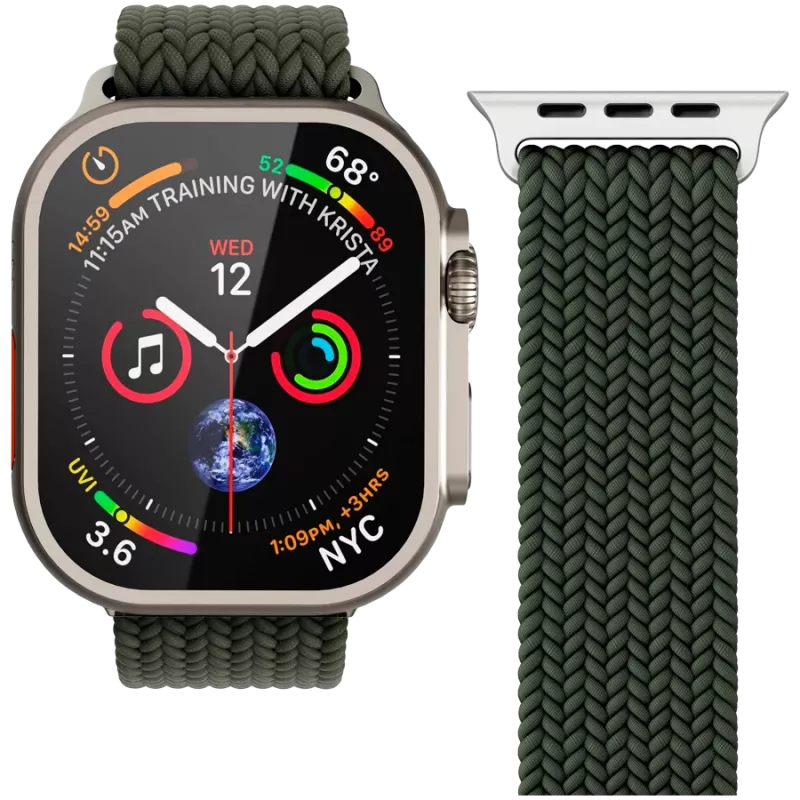 VONMÄHLEN Υφασμάτινο Loop για Apple Watch 40/41/42mm, Ελιά