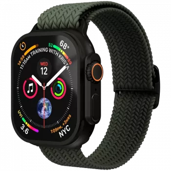 VONMÄHLEN Woven Loop για Apple Watch 40/41/42mm, Olive Black