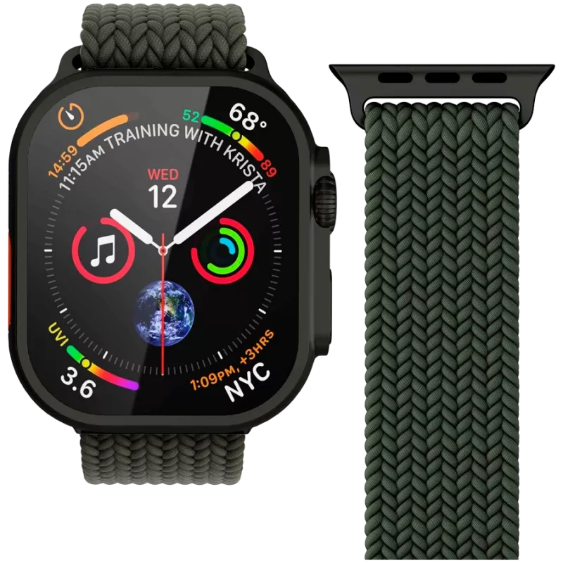 VONMÄHLEN Woven Loop για Apple Watch 40/41/42mm, Olive Black