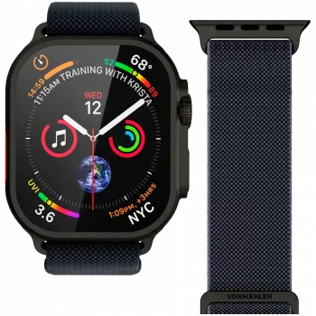 VONMÄHLEN Classic Nylon Loop 44, 45, 46, 49mm Ενιαίο μέγεθος, Navy Black