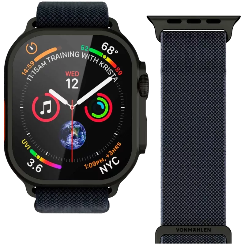 VONMÄHLEN Classic Nylon Loop 44, 45, 46, 49mm Ενιαίο μέγεθος, Navy Black