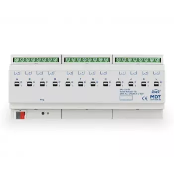 MDT AKI-1216.04 KNX Ενεργοποιητής διακοπής, 12 καναλιών, 12 TE ράγα DIN, 16/20 A, 230 V AC, χωρητικό φορτίο 200 µF