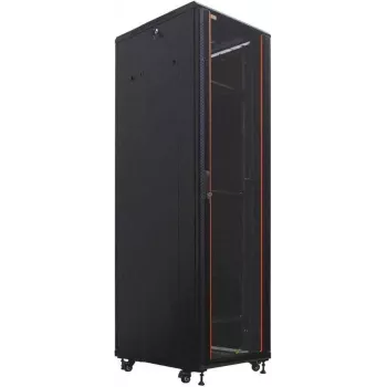 IT-BUDGET 19 ιντσών Ερμάριο δικτύου SRK - 38U - 600x800 mm - Πόρτα γυαλιού/συμπαγούς - Συναρμολογημένο - Μαύρο (99ITB19SRK3868GSNM)