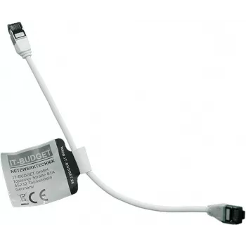 IT-BUDGET Cat.8.1 Slim Καλώδιο δικτύου S/FTP 28 AWG Καθαρός χαλκός LSZH Λευκό 0,15 m 40Gbps PoE+ 90ITBSLIM81PK015W
