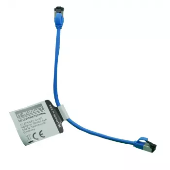 IT-BUDGET Cat.8.1 Slim Καλώδιο δικτύου Ethernet, S/FTP, 40Gbps, 2000MHz, LSZH, PoE+, Μπλε, 0,5m 90ITBSLIM81PK050B