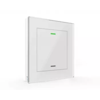 MDT BE-GTL1TW.01 Glastaster II Light 1 απλού RGBW KNX Γυάλινος διακόπτης, Λευκό