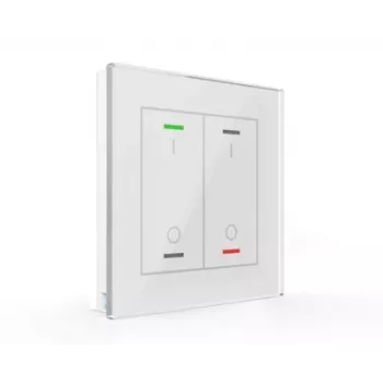 MDT BE-GTL2TW.B1 Glastaster II Light 2 απλών RGBW με αισθητήρα θερμοκρασίας Λευκό