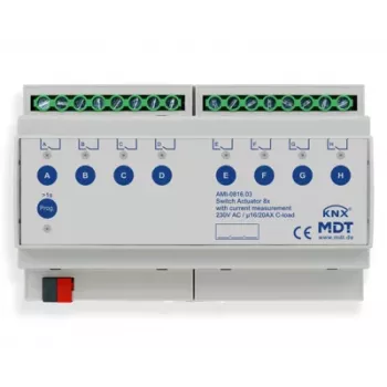 MDT AMI-0816.03 Ενεργοποιητής Διακοπής KNX, 8 Κανάλια, 16/20 A, 230 V, 8 TE, DIN Rail