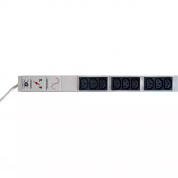 Liebernetz Rack-PDU 9-θέσιο C13 με Προστασία Υπέρτασης και Φίλτρο EMI/RFI, Ανοιχτό Γκρι 90LNSDL9C13NF