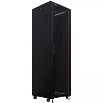 IT-BUDGET 19 ιντσών Server-Rack SRK - 42U - 600x1000 mm - Γυάλινη/ατσάλινη πόρτα - Flatpack - Μαύρο 90ITB19SRK42610GSN