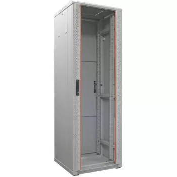 IT-BUDGET 19 ιντσών Server Rack SRK 42U 600x1000 mm Γυάλινη/ατσάλινη πόρτα Flatpack Ανοιχτό γκρι 90ITB19SRK42610GGN