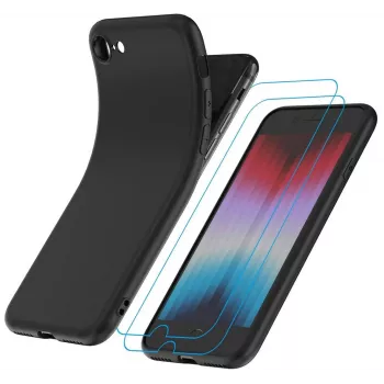 Garegce Θήκη για iPhone SE 2022 / SE 2020 / 8 / 7 με 2 μεμβράνες προστασίας οθόνης από σκληρυμένο γυαλί