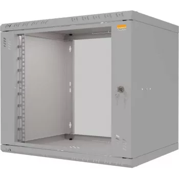 IT-BUDGET Ερμάριο τοίχου 19 ιντσών TAUNUS 9U Βάθος 450mm Πόρτα γυαλιού Ανοιχτό γκρι 90ITB19945GG