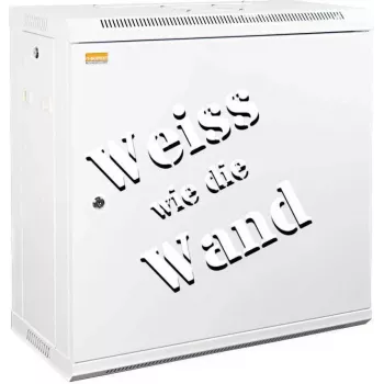 IT-BUDGET 19 ιντσών επιτοίχιο δικτυακό ντουλάπι SWA - 12U - 600x300 mm - ατσάλινη πόρτα - αφαιρούμενα πλαϊνά - σετ αξεσουάρ - λευκό (90ITB19WS1263MW)