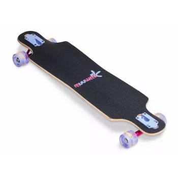 MUUWMI AU 560 Longboard Compact Cruiser Skateboard, ABEC 7 Ρουλεμάν, LED Φωτεινοί Τροχοί, 7-φυλλικό Καναδικό Σφενδάμι