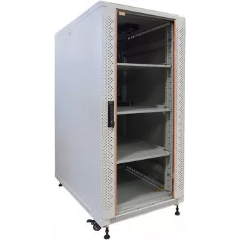 IT-BUDGET 19 ιντσών Netzwerkschrank SRK πλήρες σετ 22U 600x800mm μπροστινή πόρτα γυαλί ανοιχτό γκρι 99ITB19SRK2268GGM