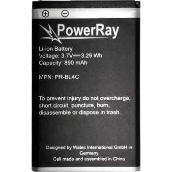 PowerRay PR-BL4C 890 mAh Li-Ion Μπαταρία για Nokia 6300, Bulk