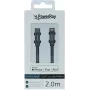 PowerRay Καλώδιο USB-C σε Lightning MFi πλεκτό 2m Γκρι PR-DCCL200TGY