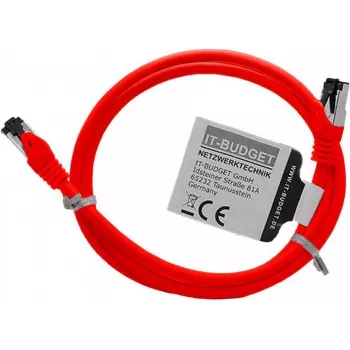 IT-BUDGET Premium Καλώδιο patch πλήρους χαλκού - Flex AWG 26 - Cat.8.1 - 2000 MHz - Χωρίς αλογόνα - PoE+ - 40 Gbit/s - Κόκκινο - 1,5 m 90ITBFLEX81PK15R