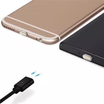 CYOO Μαγνητικό καλώδιο φόρτισης και δεδομένων USB – 2 σε 1 Micro USB & Lightning σε USB – 1m – Μαύρο