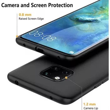 CYOO Premium Θήκη υγρού σιλικόνης για Huawei Mate 20 Pro - Μαύρο