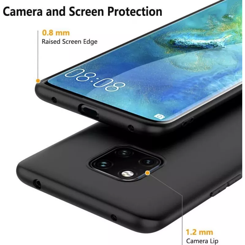 CYOO Premium Θήκη υγρού σιλικόνης για Huawei Mate 20 Pro - Μαύρο