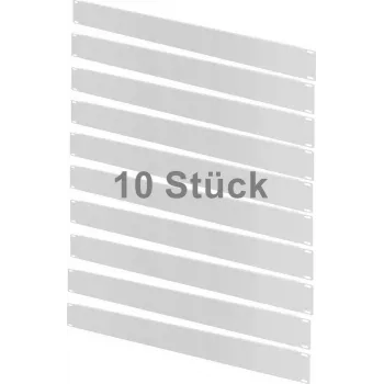 IT-BUDGET Spar-Pack 10x 19 ιντσών Rack-Blindplatten 1U ανοιχτό γκρι μέταλλο ZAA90ITBBP1HEG