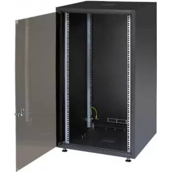 IT-BUDGET 19 ιντσών ντουλάπι server SJB - 15U - 600x800 mm - γυάλινη πόρτα - πίσω τοίχωμα - μαύρο (W-SJB6080-15S-161)