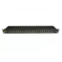 IT-BUDGET 19 ιντσών Cat.6A θωρακισμένο 24-port Patch Panel, κοντό σχήμα, PoE+ capable, 1U, μαύρο 90ITBPP6A1S