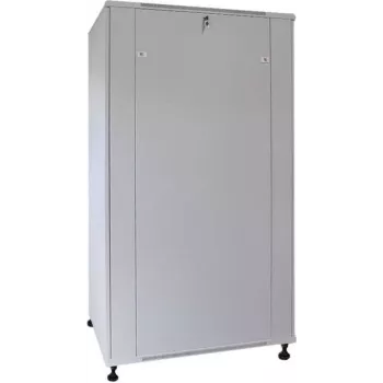 IT-BUDGET 19 ιντσών Ερμάριο δικτύου SRK - 22U - 600x600 mm - Γυάλινη/ατσάλινη πόρτα - Flatpack - Ανοιχτό γκρι 90ITB19SRK2266GGN