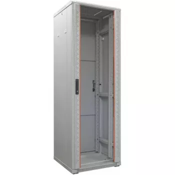 IT-BUDGET 19 ιντσών Ερμάριο δικτύου SRK, 38U, 600x600 mm, Γυάλινη πόρτα μπροστά, Ατσάλινη πόρτα πίσω, Flatpack, Ανοιχτό γκρι 90ITB19SRK3866GGN