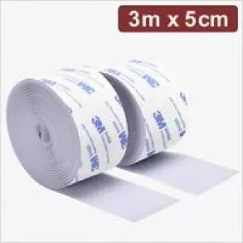 Quadrios 24CA325 Αυτοκόλλητη ταινία Velcro 3 m x 5 cm Λευκό
