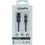 PowerRay καλώδιο δεδομένων USB σε Lightning 0,2 m υφασμάτινο γκρι PR-DCUL020TGY