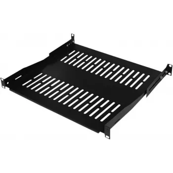 IT-BUDGET ράφι τοποθέτησης rack 19 ιντσών / βάση συσκευών, 80 kg αντοχή, 350 mm βάθος, ρυθμιζόμενη τοποθέτηση βάθους, μαύρο (90ITB19FBX350S)