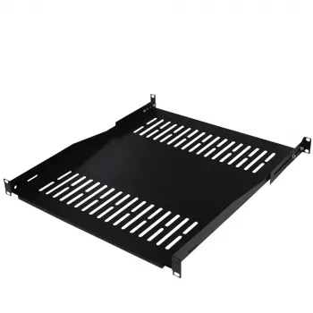 IT-BUDGET ράφι τοποθέτησης rack 19 ιντσών / βάση συσκευών - 80 kg αντοχή - 550 mm βάθος - ρυθμιζόμενη τοποθέτηση βάθους - μαύρο (90ITB19FBX550S)