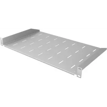 IT-BUDGET σταθερό ράφι rack 19 ιντσών, 1U, 300 mm βάθος, 15 kg αντοχή, ανοιχτό γκρι 90ITB19FB300G
