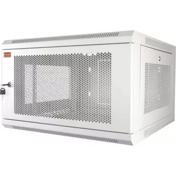 IT-BUDGET Ερμάριο δικτύου τοίχου 19 inch 6U, 570x600 mm, διάτρητο μπροστά & πλαϊνά, αφαιρούμενα πλαϊνά τοιχώματα, λευκό 90ITB19MSR666TW