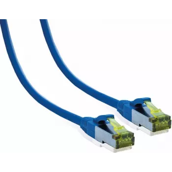 IT-BUDGET Καλώδιο Patch Premium Cat.6A με πρώτη ύλη Cat.7, 600 MHz, χωρίς αλογόνα, PoE+, 10Gbit, μπλε, 2 m (90ITB6A7PK2B)