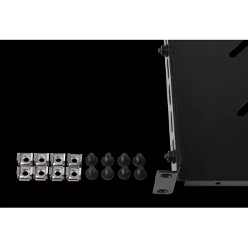 Rockstable RS19-SFH79 Σταθερός πάτος βαρέως τύπου 1U 19 inch, χάλυβας SPCC, μαύρο, φέρουσα ικανότητα 60 kg