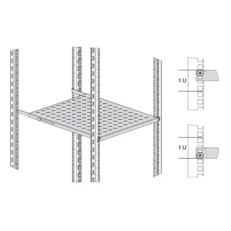 IT-BUDGET Πάτος rack 19 inch 0,5U βάθος 650mm 80kg μαύρο 12WZ82648005650161
