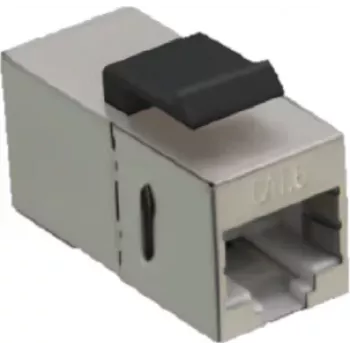 IT-BUDGET Υποδοχή RJ45 Cat. 6A θωρακισμένη, compact, Snap-in, ασημί 90ITBMK6AS