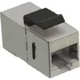 IT-BUDGET Υποδοχή RJ45 Cat. 6A θωρακισμένη, compact, Snap-in, ασημί 90ITBMK6AS