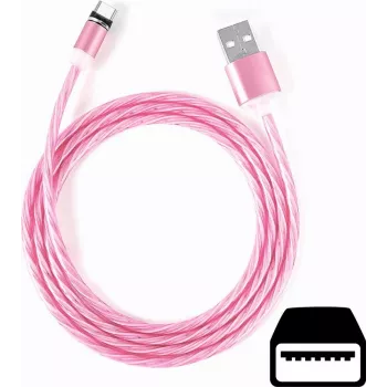 CYOO Flow Light καλώδιο φόρτισης Micro-USB 1m ροζ με εφέ φωτεινής ροής CY121350