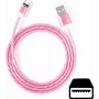 CYOO Flow Light καλώδιο φόρτισης Micro-USB 1m ροζ με εφέ φωτεινής ροής CY121350