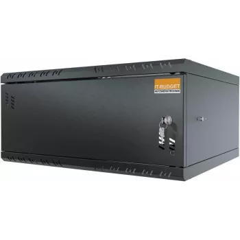 IT-BUDGET TAUNUS θήκη τοίχου 19 ιντσών 4U, βάθος 450 mm, κλειδωνόμενη ατσάλινη πόρτα, μαύρο 90ITB19445MS