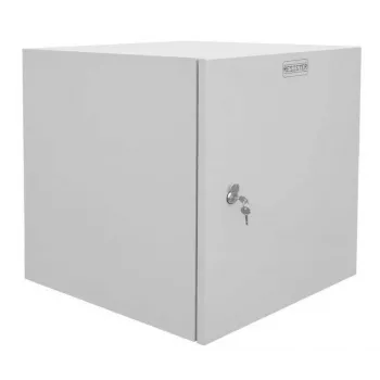 IT-BUDGET Ερμάριο τοίχου rack 19 ιντσών Easy, χαλύβδινη πόρτα, 15U, 600x600 mm, Ανοιχτό γκρι 90RR19CWV1566MG