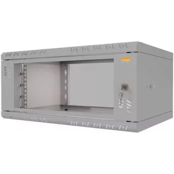 IT-BUDGET Επιτοίχιο κουτί για rack 19 ιντσών TAUNUS 4U 350mm βάθος Πόρτα γυαλιού Ανοιχτό γκρι 90ITB19435GG